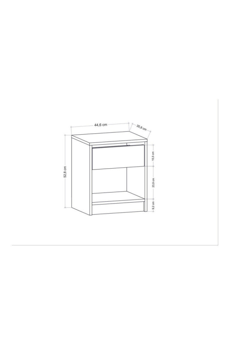 Table de nuit - Anthracite
