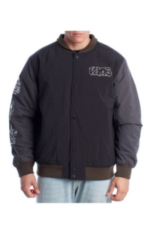 Veste Crazy Eddy Baseball manches longues Noir et marron