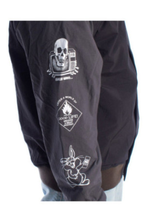 Veste Crazy Eddy Baseball manches longues Noir et marron