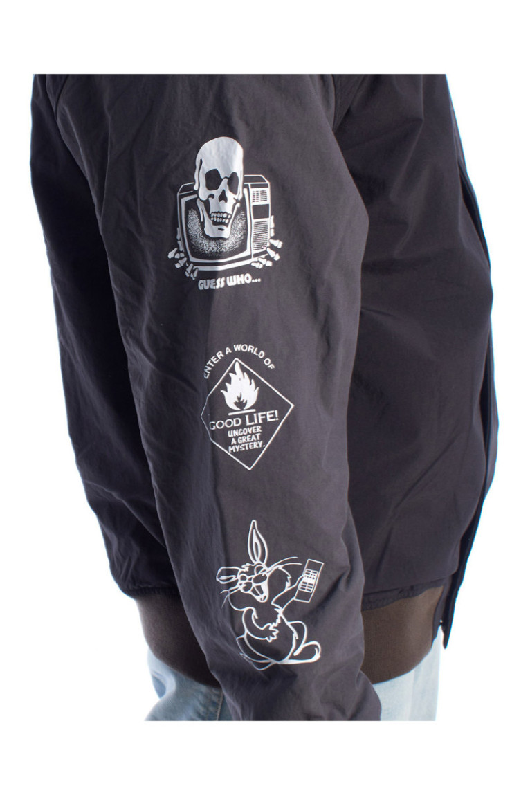 Veste Crazy Eddy Baseball manches longues Noir et marron