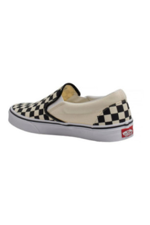 Baskets Classic Slip-On Checkerboard Noir et blanc cassé
