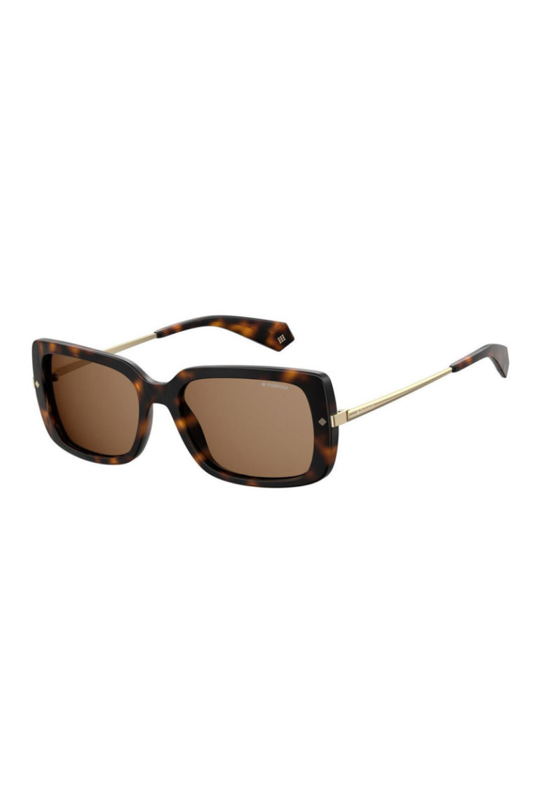 Lunettes de soleil rectangulaires Homme Havana 56 mm