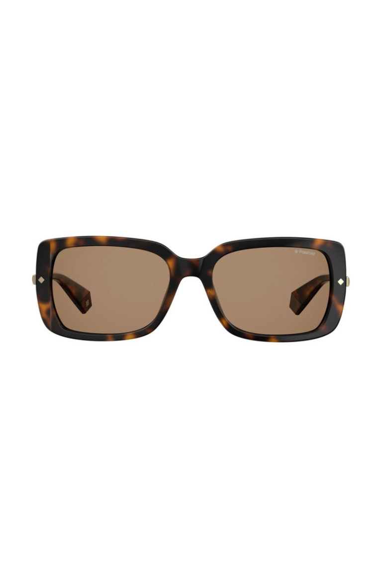 Lunettes de soleil rectangulaires Homme Havana 56 mm