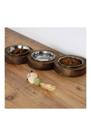 Gamelle pour animaux - Noyer