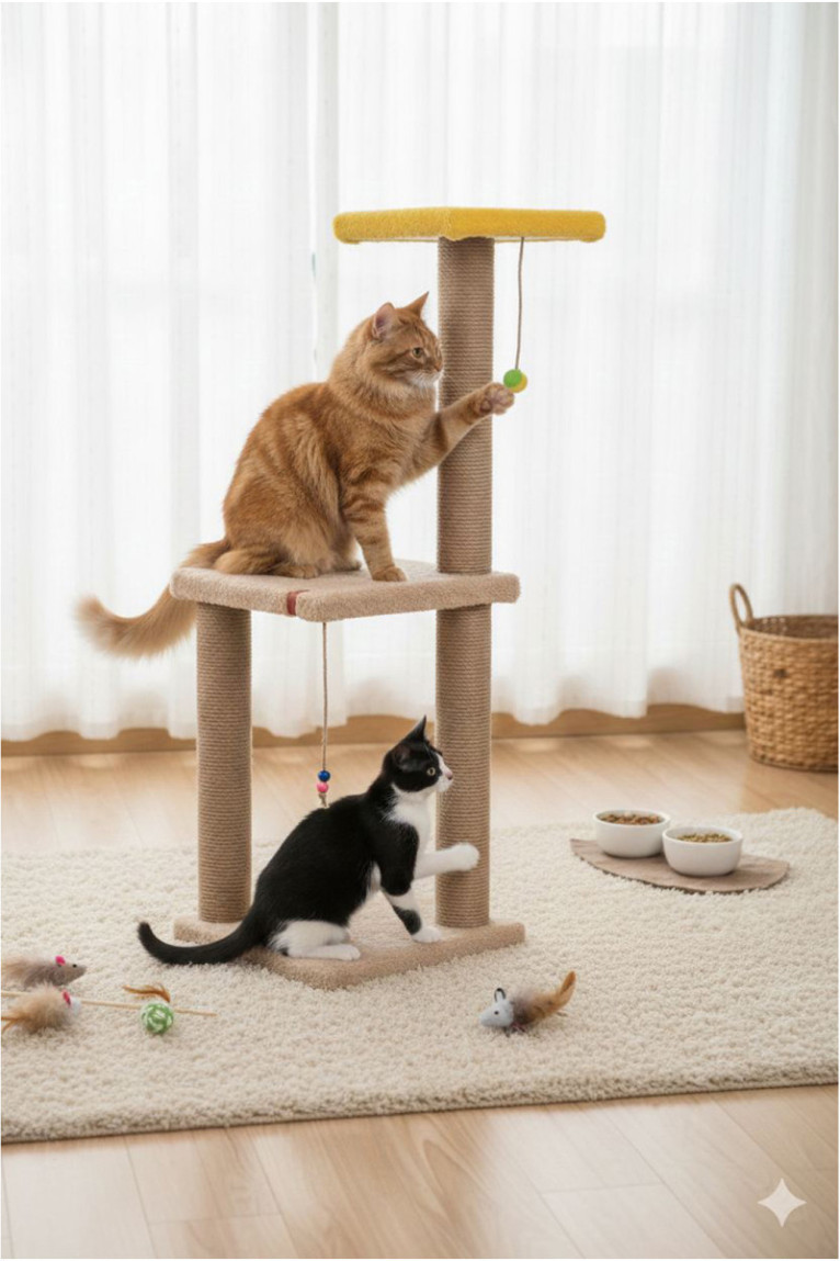 Griffoir pour chat - Crème