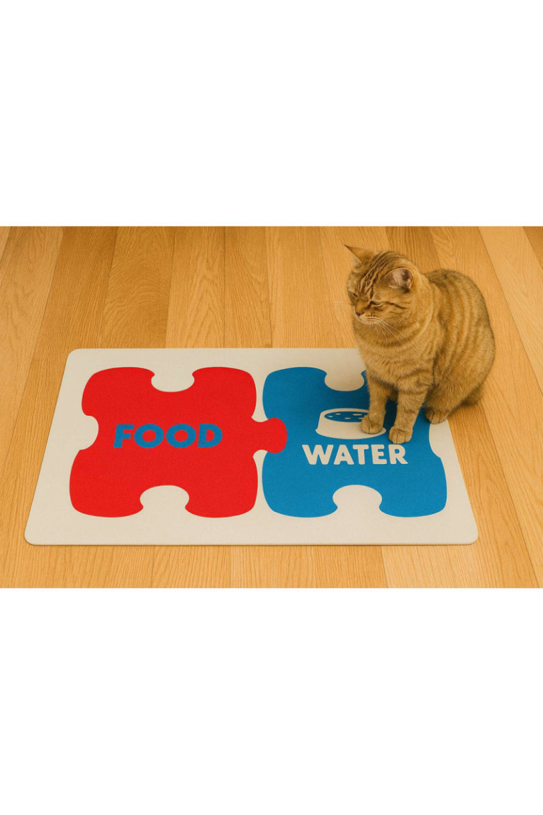 Tapis d'alimentation pour animaux - Multicolore