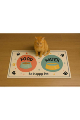 Tapis d'alimentation pour animaux - Multicolore
