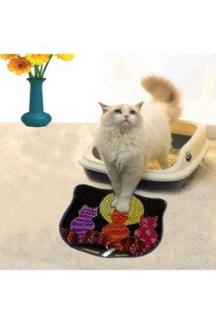 Tapis de litière pour chat - Multicolore