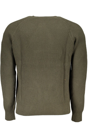Pull point de côtes anglaises manches longues vert