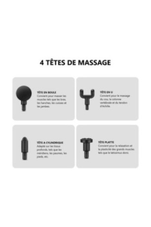 Mini Pistolet de massage - Noir