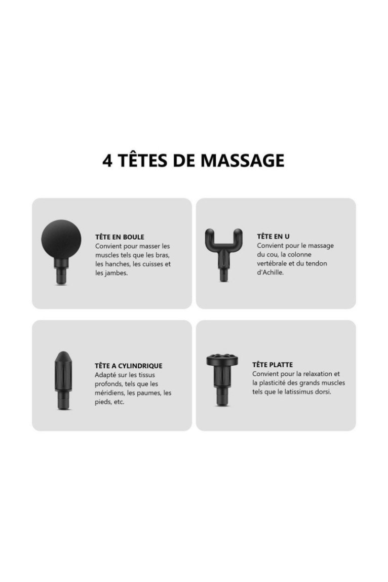 Mini Pistolet de massage - Noir