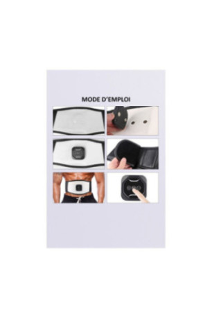 Ceinture Electrostimulation Musculaire Abdominale - Blanc