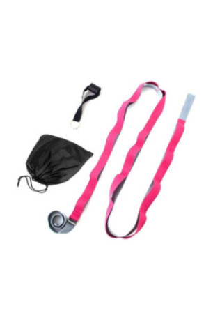 Ceinture De Yoga Avec Boucle De Prise Multiple - Rose/Gris