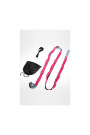 Ceinture De Yoga Avec Boucle De Prise Multiple - Rose/Gris