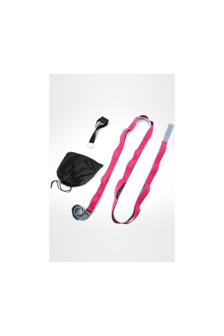 Ceinture De Yoga Avec Boucle De Prise Multiple - Rose/Gris