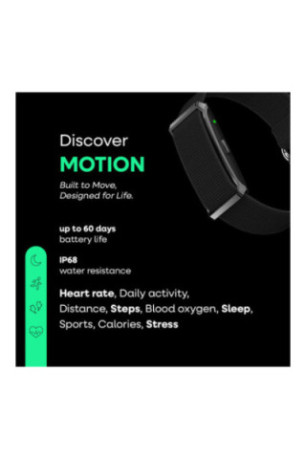 Bracelet connecté Motion Noir