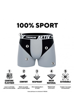 Lot de 4 boxers Aktiv FREEGUN