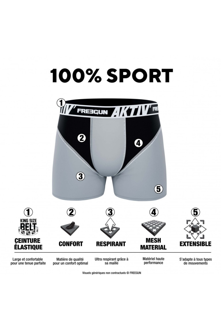 Lot de 4 boxers Aktiv FREEGUN