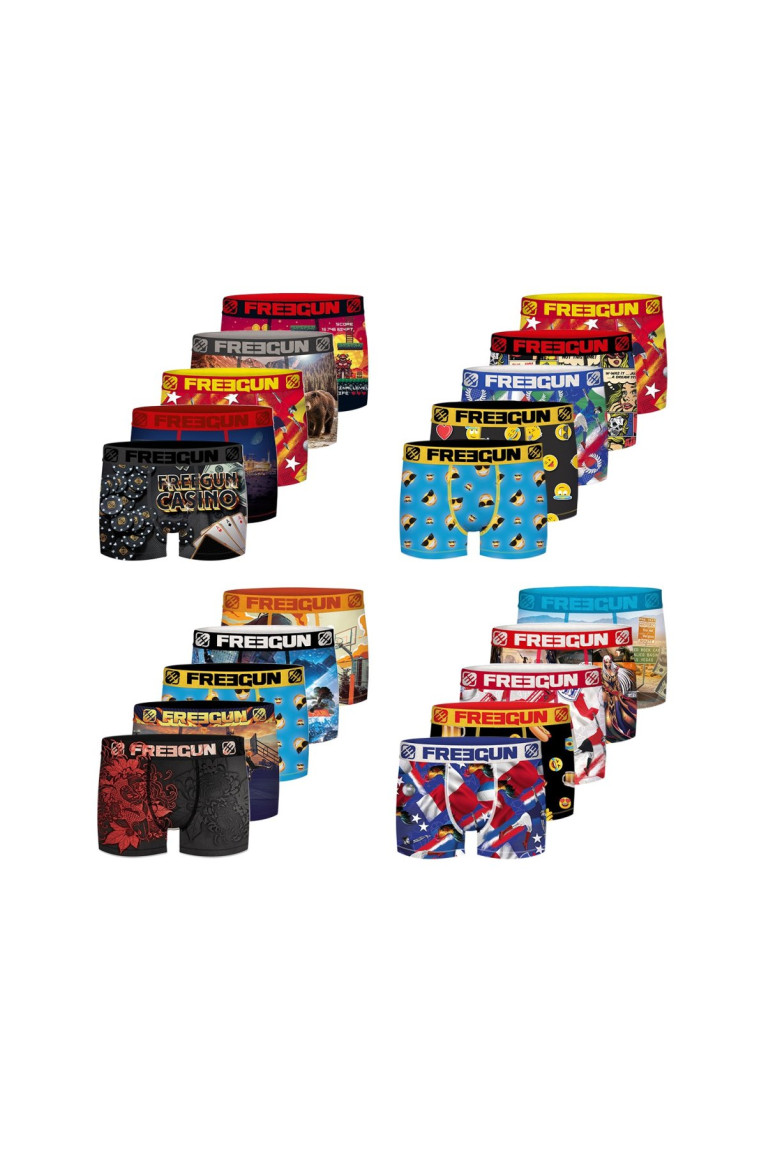 Lot de 5 boxers Pack Surprise FREEGUN