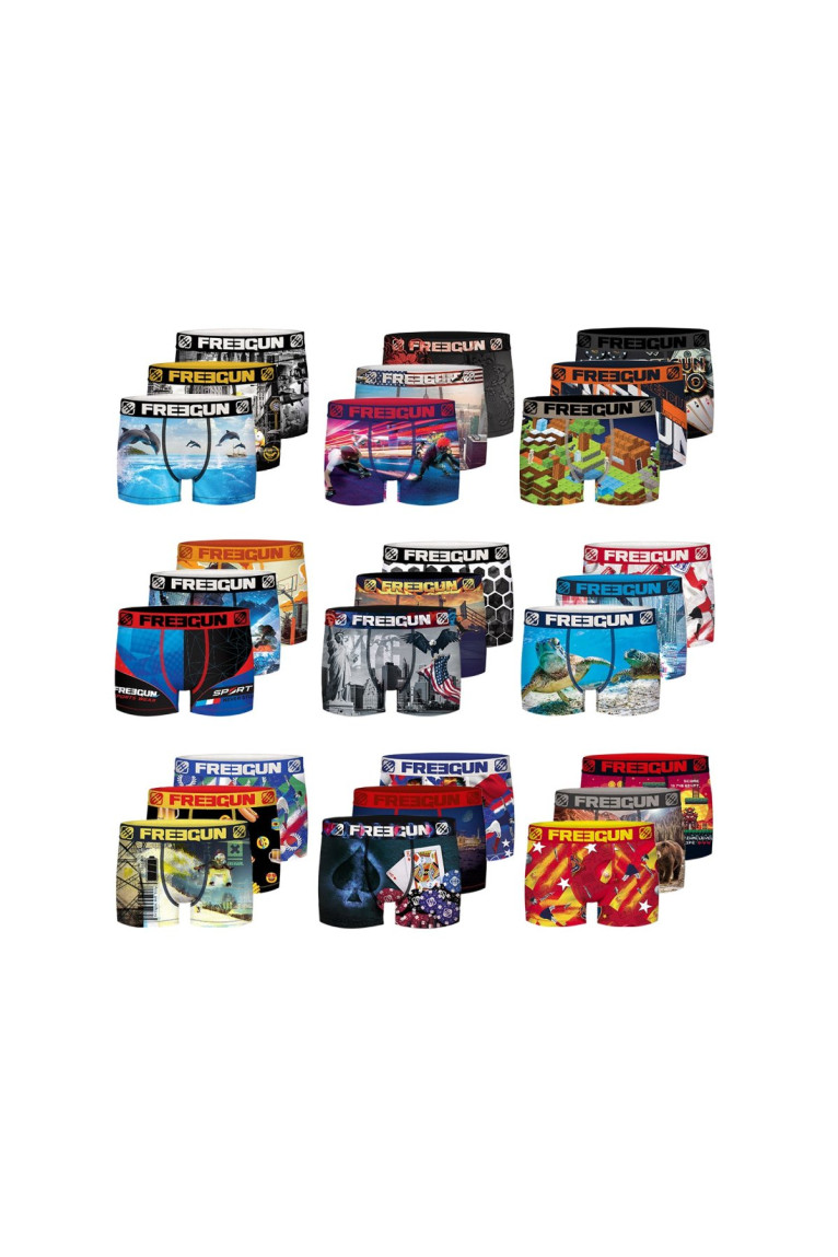 Lot de 3 boxers Pack surprise FREEGUN