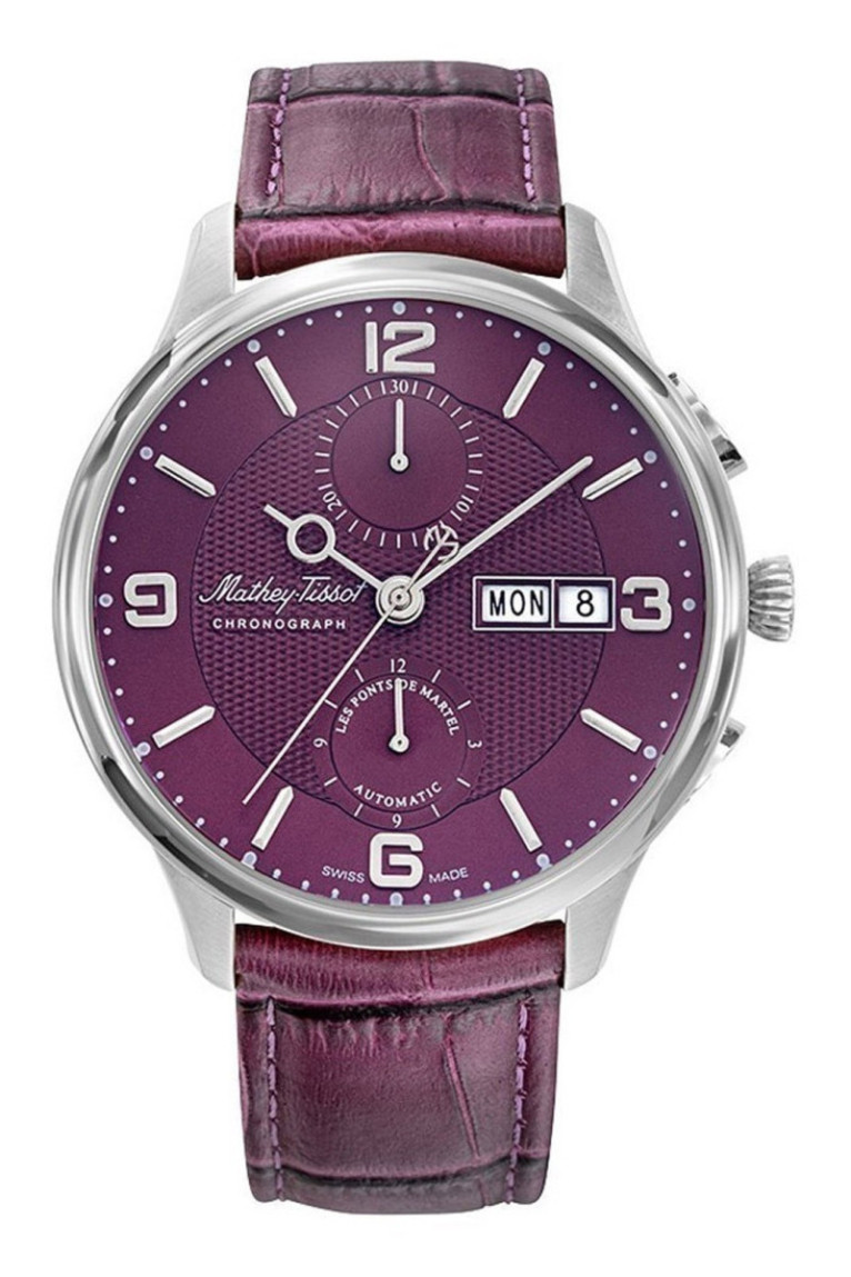 Montre Automatique - MATHEY TISSOT - Edmond Chrono Automatic - Violet