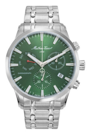 Montre Quartz - MATHEY TISSOT - Ares Chrono - Argenté