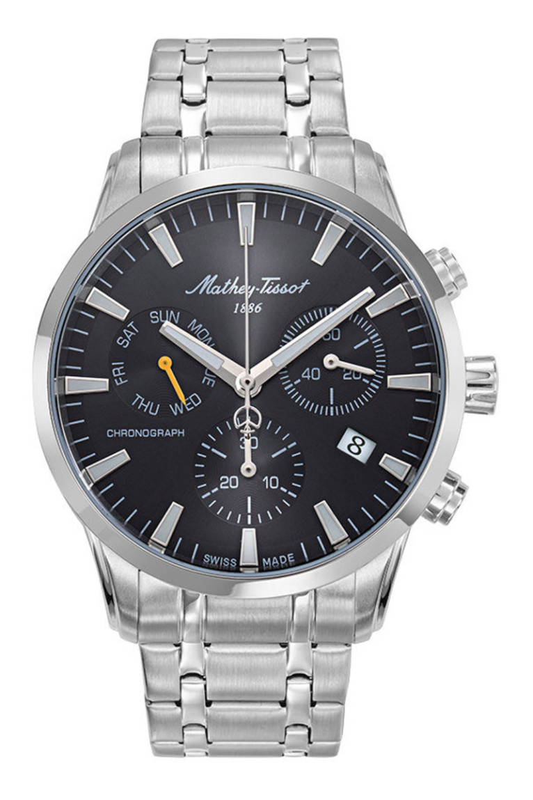 Montre Quartz - MATHEY TISSOT - Ares Chrono - Argenté