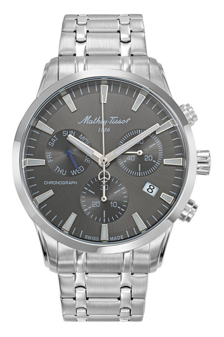 Montre Quartz - MATHEY TISSOT - Ares Chrono - Argenté