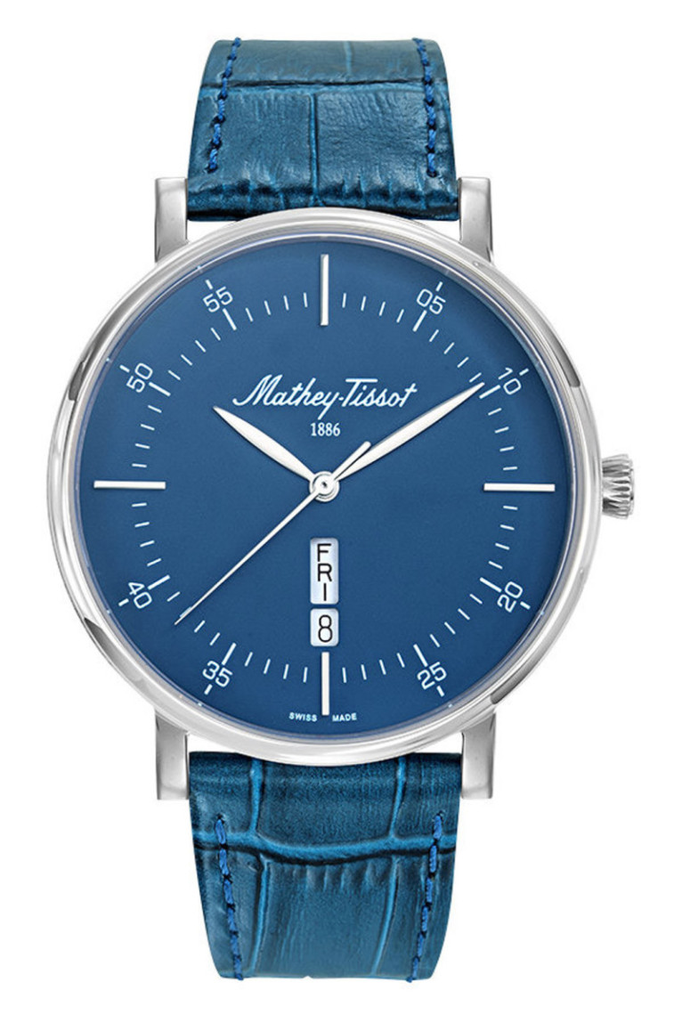 Montre Quartz - MATHEY TISSOT - Monsoon Day Date - Bleu