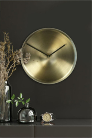 Horloge murale décorative en métal - Kaki