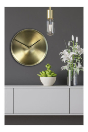 Horloge murale décorative en métal - Kaki