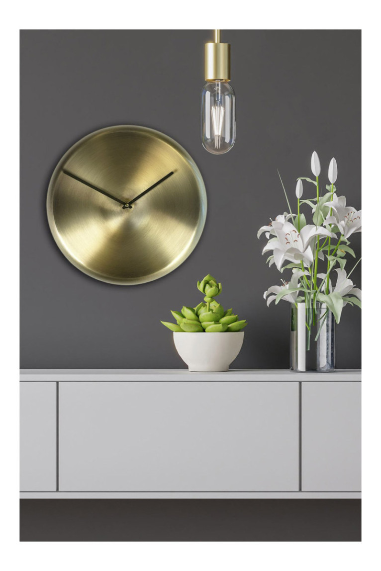 Horloge murale décorative en métal - Kaki