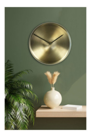 Horloge murale décorative en métal - Kaki