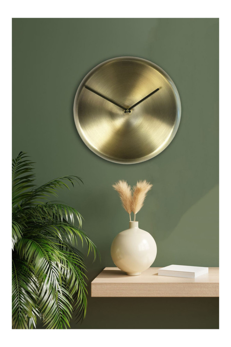 Horloge murale décorative en métal - Kaki