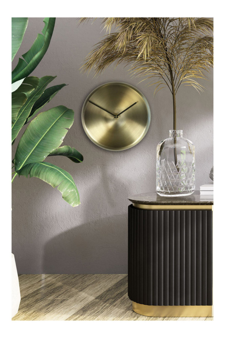 Horloge murale décorative en métal - Kaki