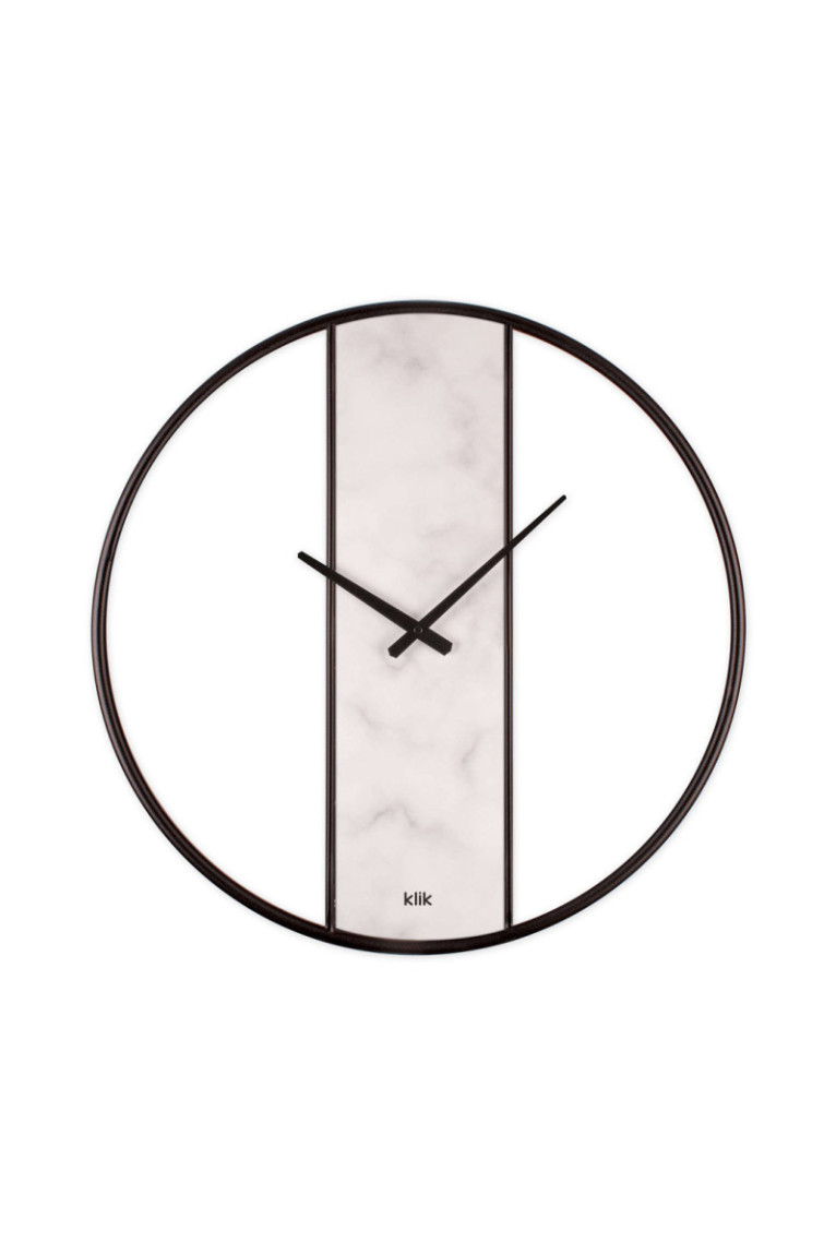 Horloge murale décorative en métal - Blanc
