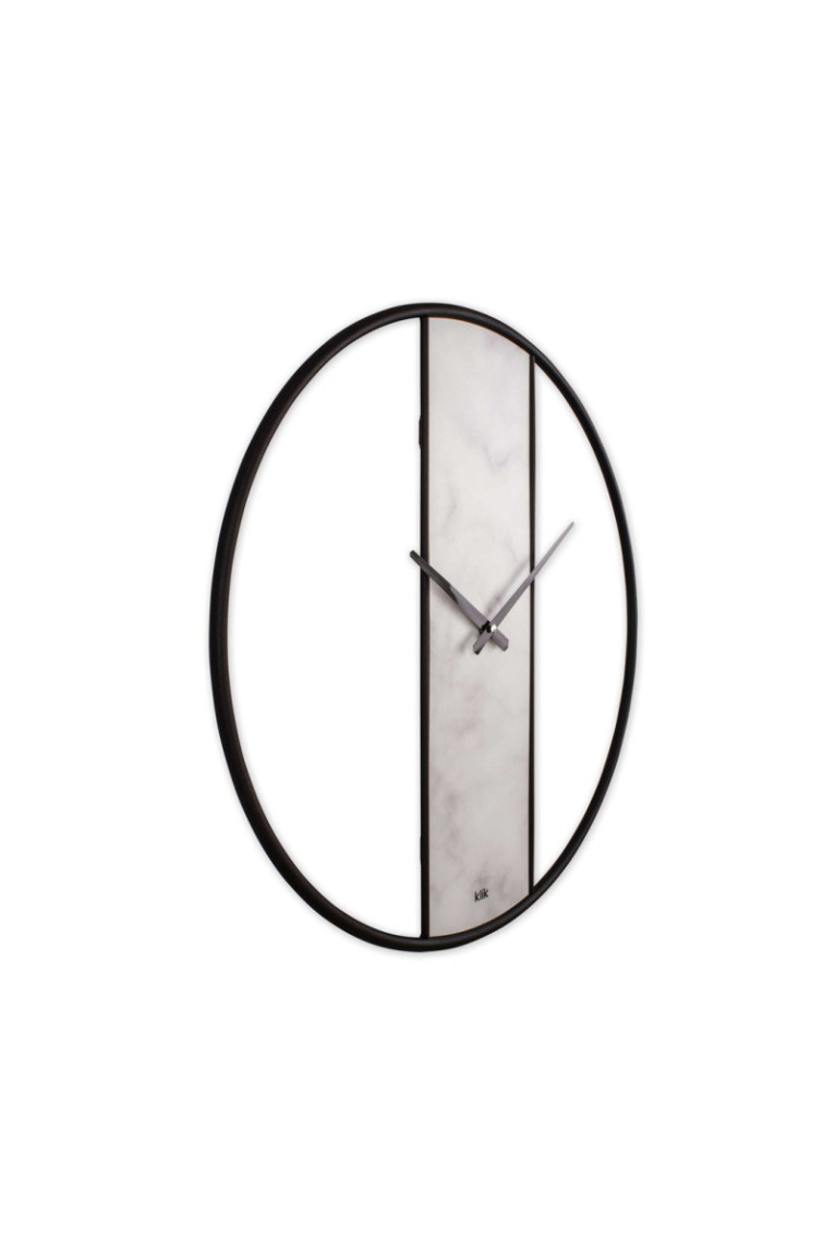 Horloge murale décorative en métal - Blanc