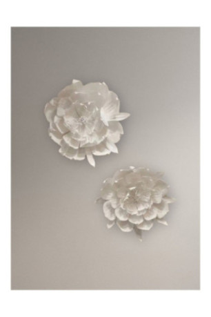 Ensemble d'accessoires muraux décoratifs (2 pièces) - Blanc