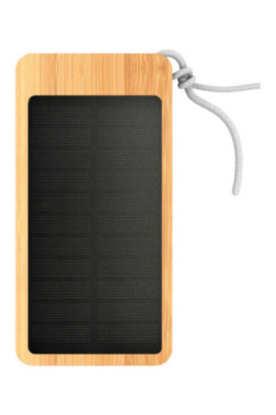 Batterie externe solaire bois et noir 10 000 mAh