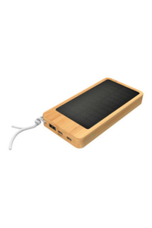 Batterie externe solaire bois et noir 10 000 mAh