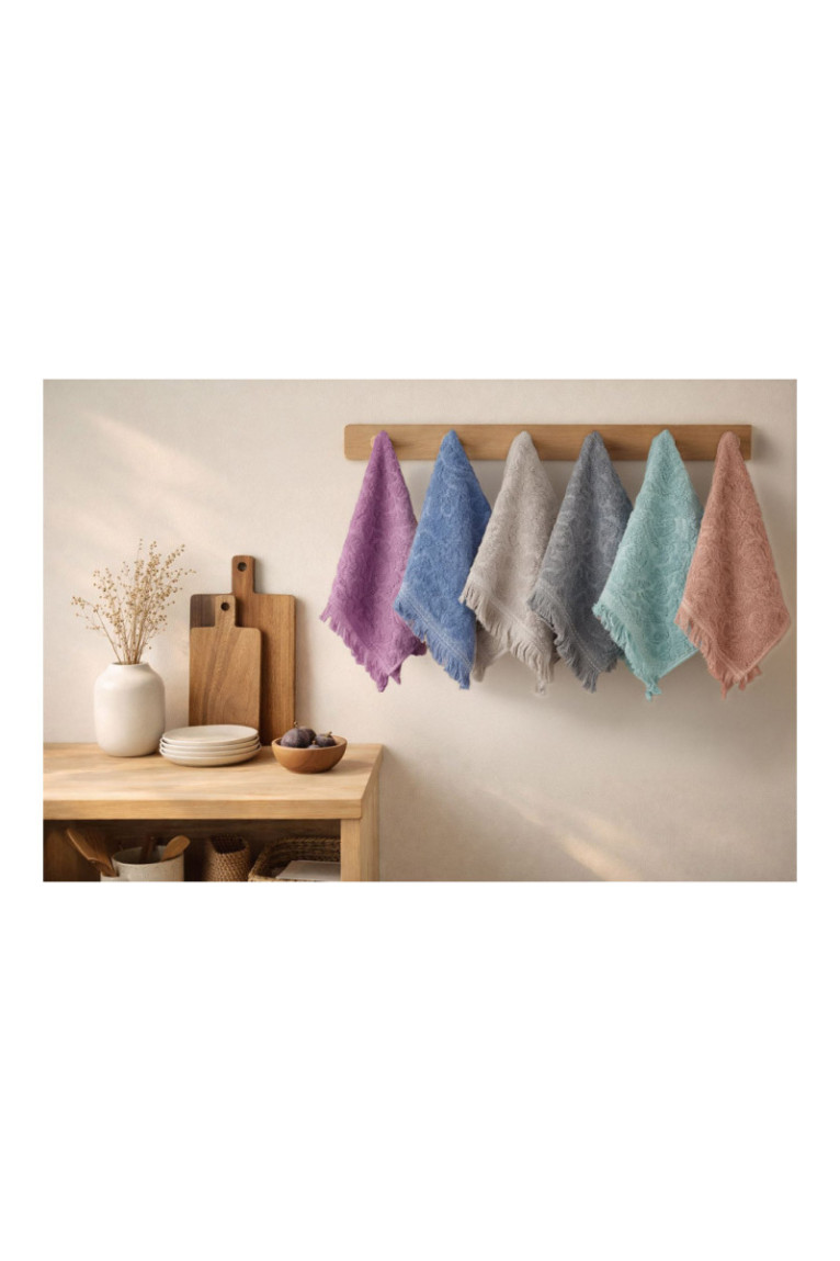 Ensemble de serviettes pour les mains (6 pièces) - Multicolore