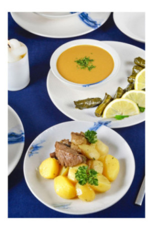 Service de table (18 pièces) - Blanc Bleu