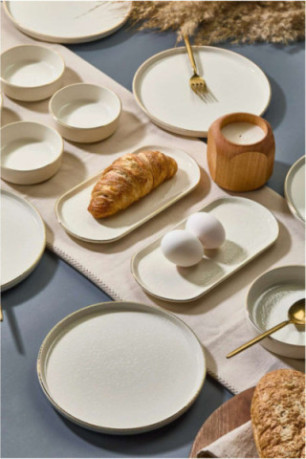 Ensemble petit-déjeuner (14 pièces) - Or blanc