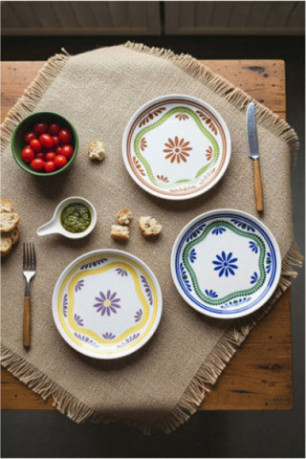 Ensemble d'assiettes à dessert (6 pièces) - Multicolore