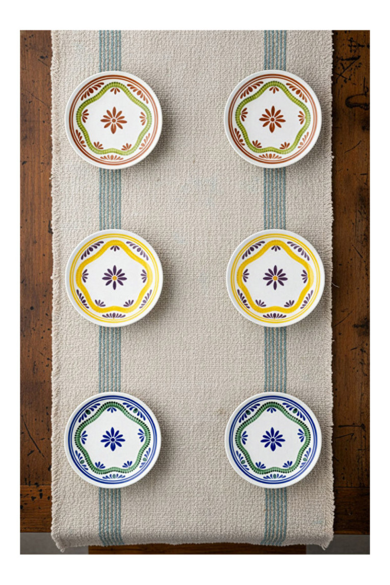 Ensemble d'assiettes à dessert (6 pièces) - Multicolore
