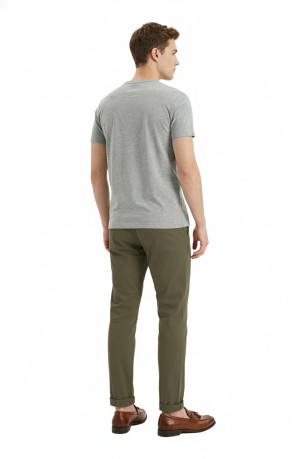 Pantalon chino Tenali Kaki clair La Maison Blaggio