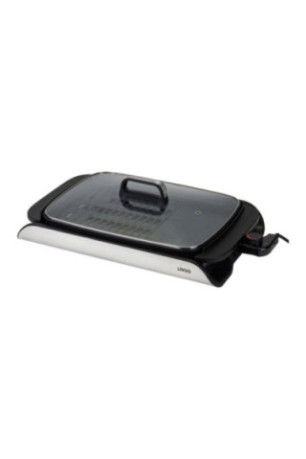 Plancha grill avec couvercle Noir et argent 40 x 30 cm