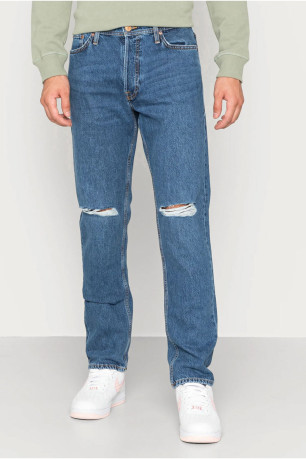 Jean droit déchiré en coton recyclé Jack & Jones