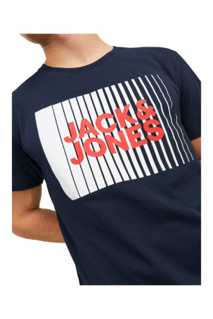 T-shirt à logo manches courtes Homme Bleu marine Jack & Jones