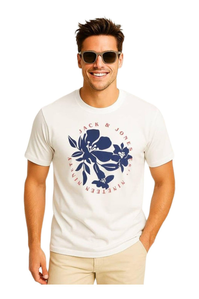 T-shirt à col rond Homme Blanc éclatant Jack & Jones